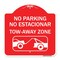 Signmission No Parking No Estacionar Tow Away Zone Directional Arrow Tacionamiento Zona De Carga, RW-1818-23706 A-DES-RW-1818-23706 - alternate 1